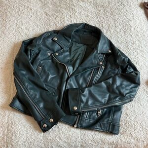 Blank NYC Green faux Leather Jacket